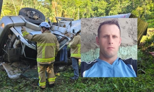 Foi identificado o motorista que morreu em trágico acidente na Serra de Corupá